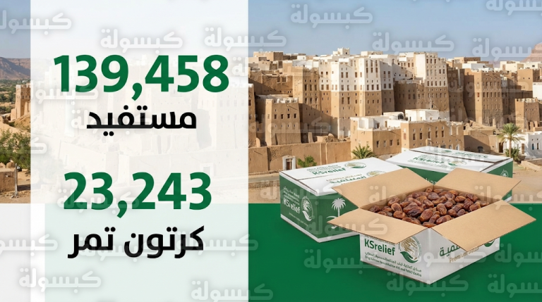 توزيع مساعدات غذائية لأكثر من 139 ألف مستفيد في حضرموت ضمن خطة مركز الملك سلمان للإغاثة 2026