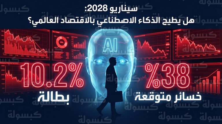 توقعات بانفجار معدلات البطالة وانهيار القيمة السوقية للشركات بسبب سيناريو الأزمة العالمية للذكاء