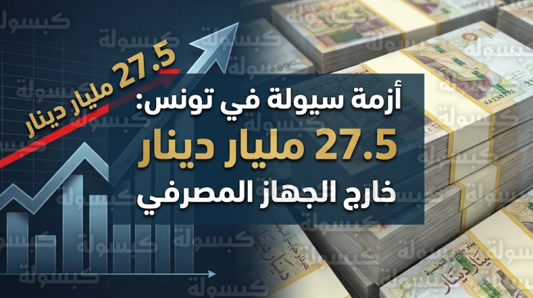 حجم النقد المتداول في تونس يكسر حاجز 27.5 مليار دينار والبنك المركزي يكشف أسباب الهروب نحو الكاش