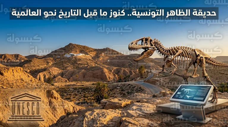 حديقة الظاهر الجيولوجية في تونس تستعد لدخول قائمة اليونسكو بكنوز تاريخية تضم ديناصور تطاوينيا هانيباليس