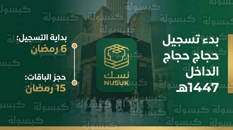 خطوات التسجيل في حج الداخل 2026 – 1447 عبر تطبيق نسك للمواطنين والمقيمين