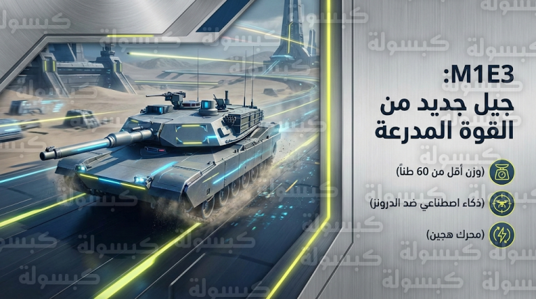 دبابة M1E3 الأمريكية تتجاوز مرحلة الاختبارات بنجاح بوزن أخف وأنظمة دفاع نشطة مدمجة