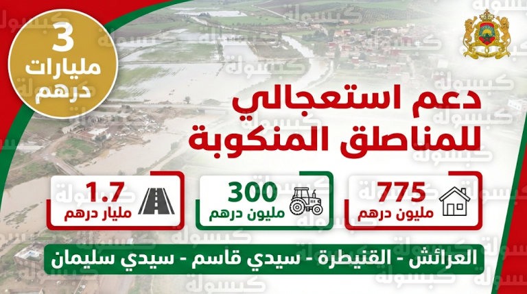 رسميا بدء صرف التعويضات الاستعجالية لمتضرري الفيضانات في العرائش والقنيطرة وسيدي قاسم وسيدي سليمان