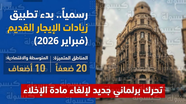 رسمياً.. بدء تطبيق زيادة الإيجار القديم 2026 في مصر وجدول يوضح القيمة الجديدة والحد الأدنى حسب المنطقة