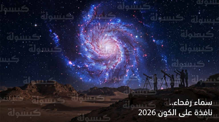 رصد مجرة دولاب الهواء في سماء رفحاء والحدود الشمالية وجهة عالمية لسياحة الفلك 2026
