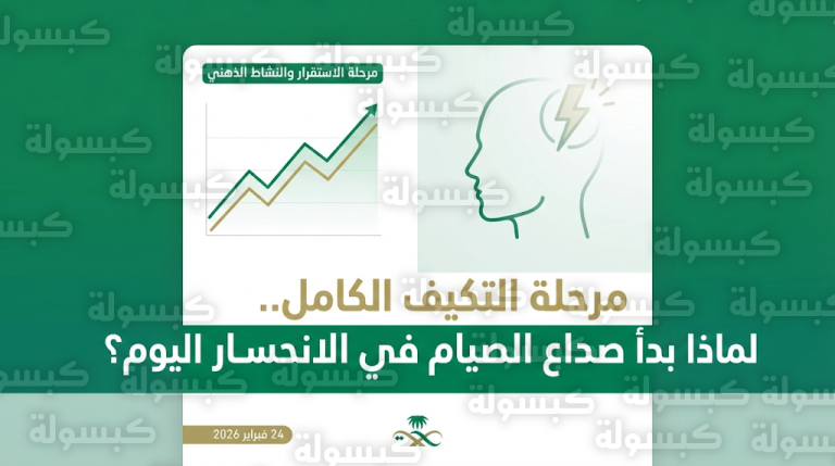 سر تلاشي صداع الصيام اليوم وكيفية استعادة أجسام الصائمين في المملكة لتوازنها الفسيولوجي في سابع أيام الشهر الفضيل