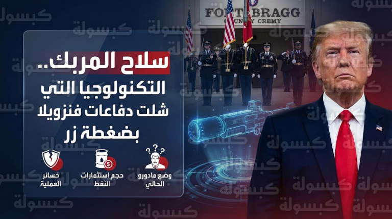 سلاح المربك يظهر للعلن لأول مرة بعد شل الدفاعات الفنزويلية بضغطة زر واحدة في عملية عسكرية خاطفة