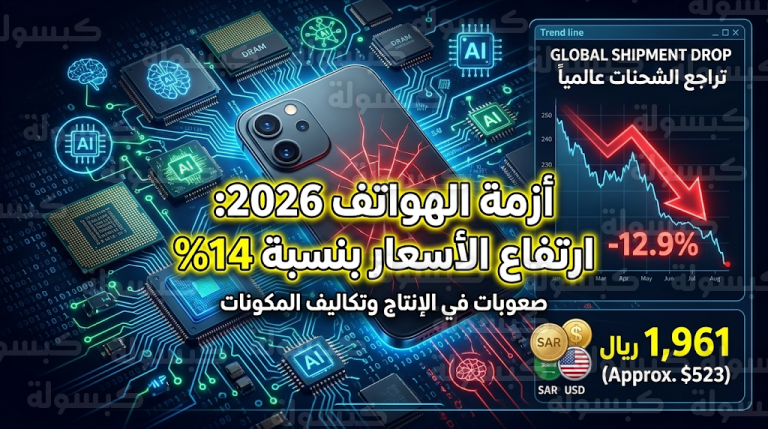 صدمة في سوق الهواتف الذكية بسبب الذكاء الاصطناعي وأسعار الأجهزة تسجل ارتفاعاً قياسياً في 2026