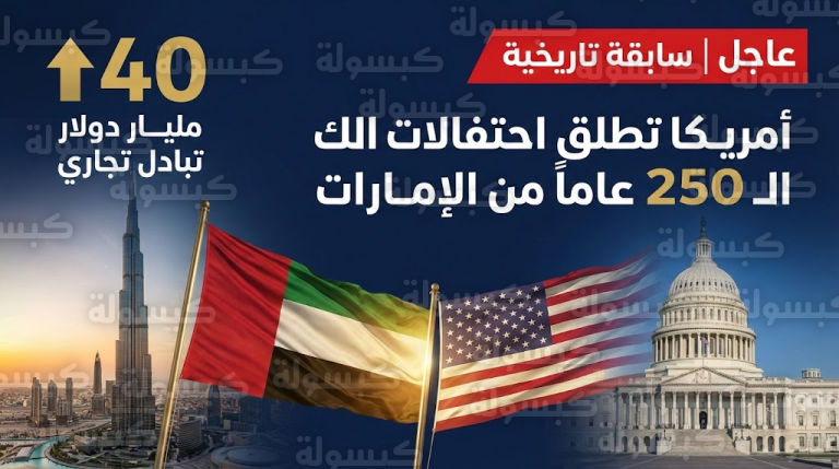 عاجل | 40 مليار دولار وسابقة دبلوماسية.. أمريكا تطلق احتفالات “يوبيل التأسيس” من قلب الإمارات
