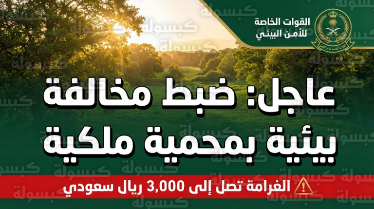 عاجل: الأمن البيئي يضبط أول مخالفة بمحمية الأمير محمد بن سلمان.. إليك قيمة الغرامة المعلنة رسمياً!
