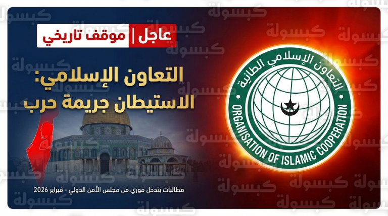 عاجل.. “التعاون الإسلامي” تعلنها رسمياً: الاستيطان “جريمة حرب” كاملة الأركان وتطالب بتدخل دولي حاسم فوراً!
