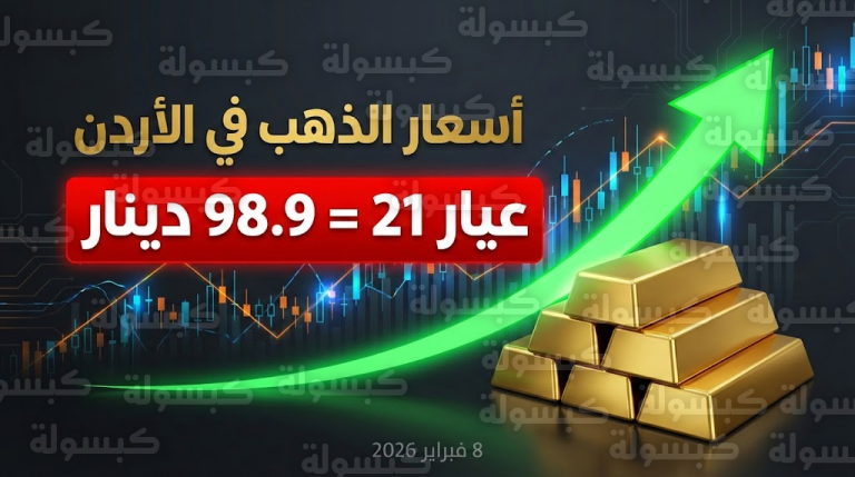 عاجل/صدمة في الأسواق: عيار 21 يلامس “الخط الأحمر” (99 دينار).. قائمة أسعار الذهب في الأردن اليوم ومفاجأة “الإثنين المنتظر”!