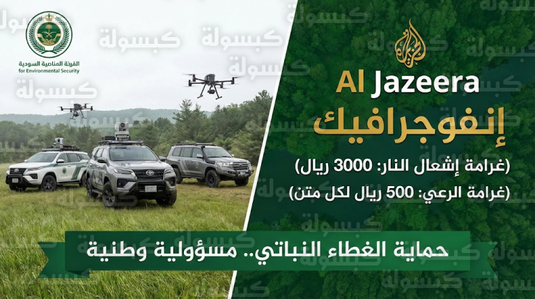 عقوبات رادعة بحق مخالفي الأنظمة البيئية في المحميات الملكية بعد رصدهم بالدوريات الذكية والطائرات المسيرة