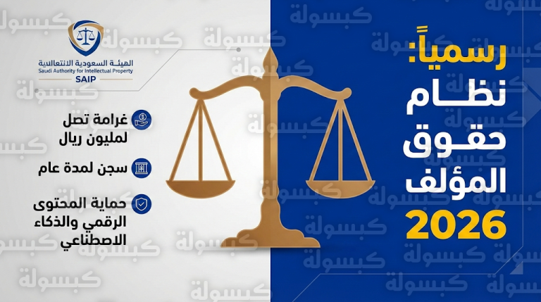 عقوبات صارمة تصل للمليون ريال والسجن في نظام حماية حقوق المؤلف المحدث المنشور رسمياً اليوم