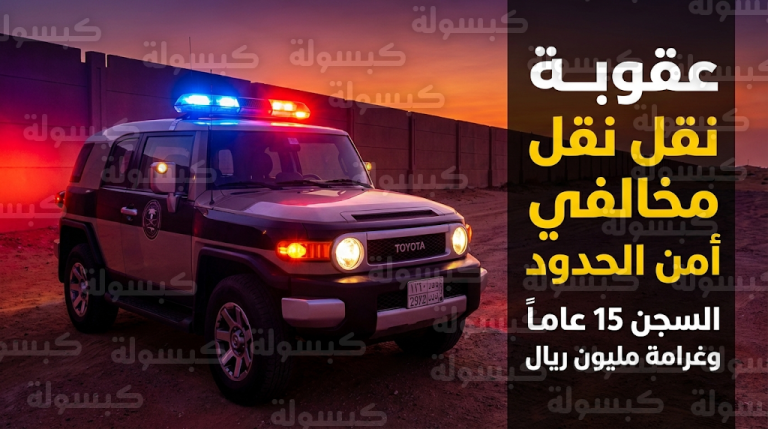 عقوبات مغلظة تصل للسجن 15 عاماً تنتظر المتورط في نقل مخالفي نظام أمن الحدود بمنطقة جازان