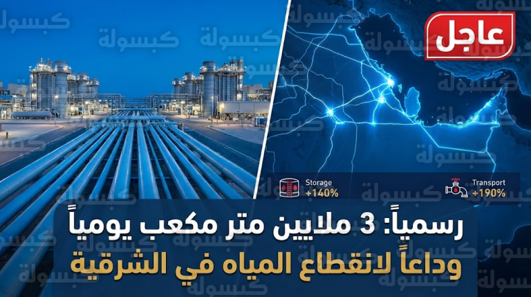 رسمياً: وداعاً لانقطاع المياه في الشرقية.. الهيئة تعلن “الرقم الصعب” وتشغيل 3 مشاريع عملاقة اليوم