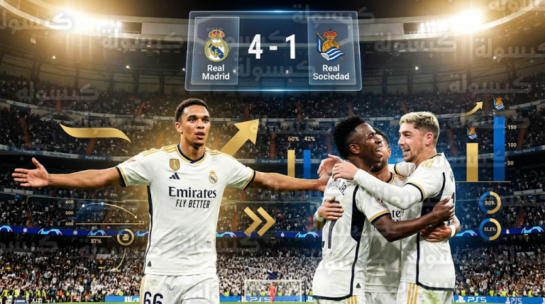 «عودة بيكهام إلى البرنابيو».. 3 مكاسب لريال مدريد ضد سوسيداد اليوم 15 فبراير 2026 (تغطية شاملة)