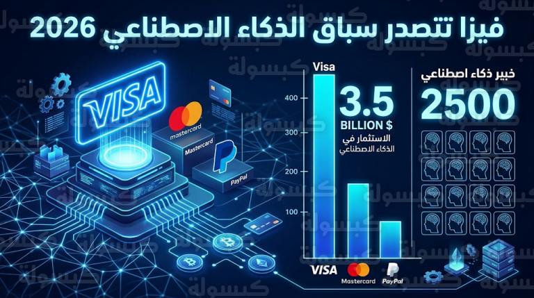 فيزا تكتسح المركز الأول عالمياً في توظيف تقنيات الذكاء الاصطناعي بقطاع المدفوعات لعام 2026