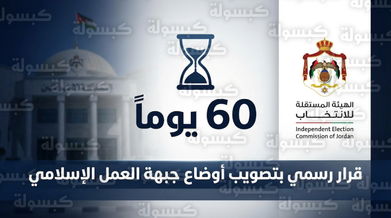 قرار رسمي يمنح جبهة العمل الإسلامي مهلة 60 يوماً لتغيير اسم الحزب وتصويب أوضاعه القانونية