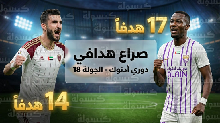 لابا كودجو يتصدر وعمر خربين يلاحقه.. ترتيب هدافي الدوري الإماراتي بعد الجولة 18