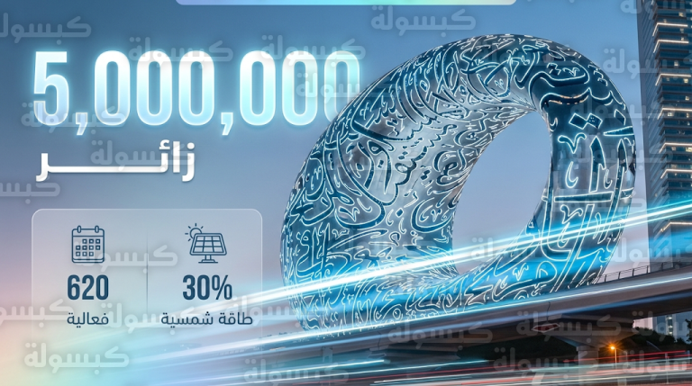 متحف المستقبل في دبي يكسر حاجز 5 ملايين زائر تزامنا مع ذكرى افتتاحه الرابعة