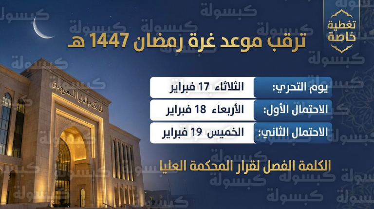 متى موعد أول أيام رمضان 2026؟ تباين التوقعات الفلكية بانتظار قرار المحكمة العليا السعودية