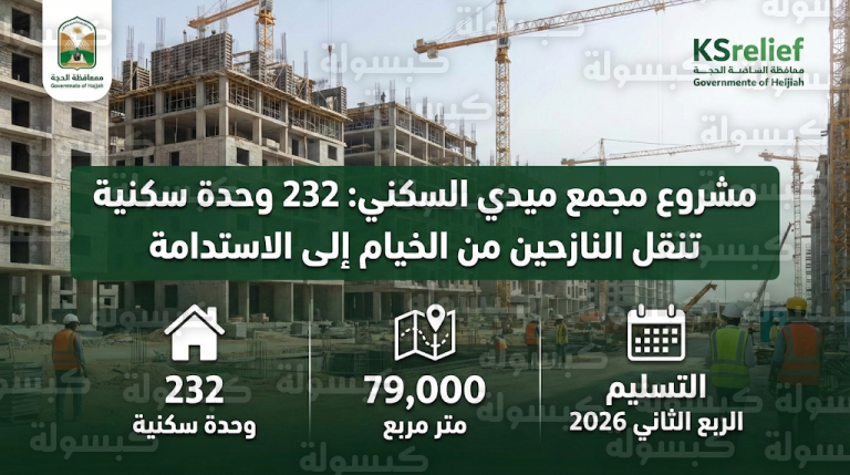 محافظ حجة يتفقد المراحل النهائية لمشروع مجمع ميدي السكني الممول من مركز الملك سلمان للإغاثة