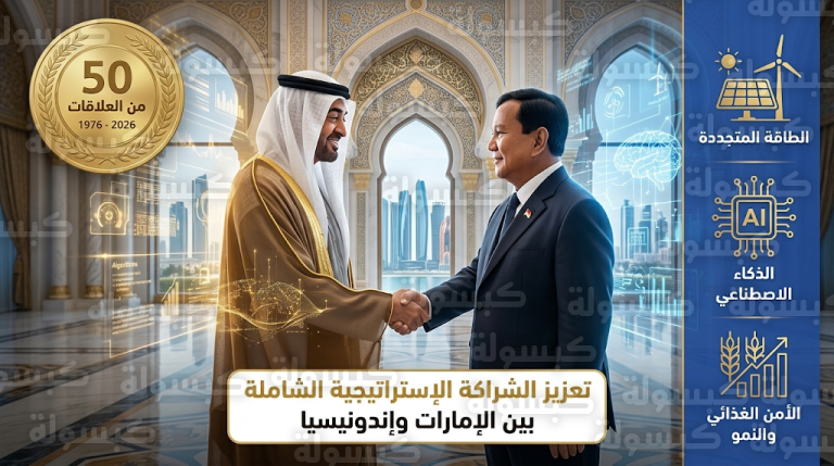 محمد بن زايد يستقبل رئيس إندونيسيا في قصر البحر بمناسبة اليوبيل الذهبي للعلاقات الدبلوماسية وتعزيز شراكة الذكاء الاصطناعي والطاقة