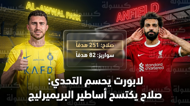 مدافع النصر إيميريك لابورت يختار محمد صلاح الأفضل في تاريخ البريميرليج متفوقاً على سواريز وهازارد وكين