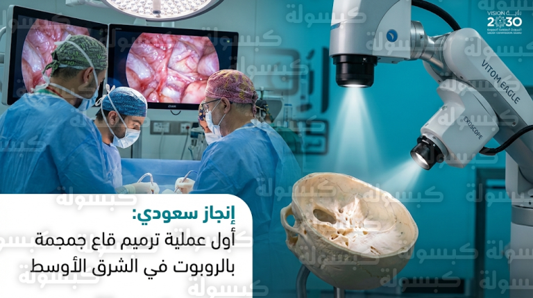 مستشفى الهيئة الملكية بالجبيل ينجح في إجراء أول عملية ترميم لقاع الجمجمة بالروبوت على مستوى المملكة والشرق الأوسط