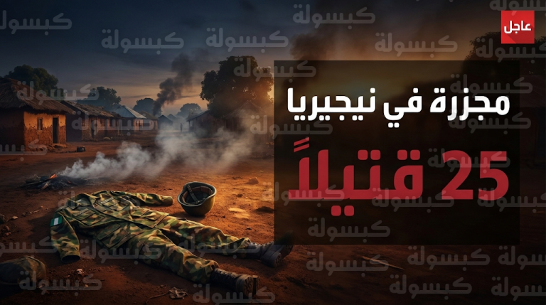 مقتل 25 شخصاً في مجزرة مروعة نفذها مسلحون بزي عسكري بولاية أداماوا النيجيرية