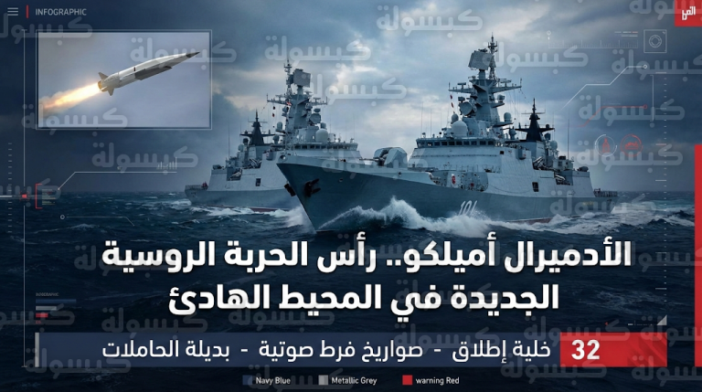 موسكو تستبدل حاملات الطائرات بفرقاطات شبحية مسلحة بصواريخ “تسيركون” فرط الصوتية
