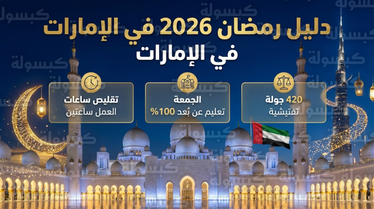 موعد أول أيام شهر رمضان 2026 في الإمارات وتفاصيل ساعات العمل ونظام الدراسة عن بُعد