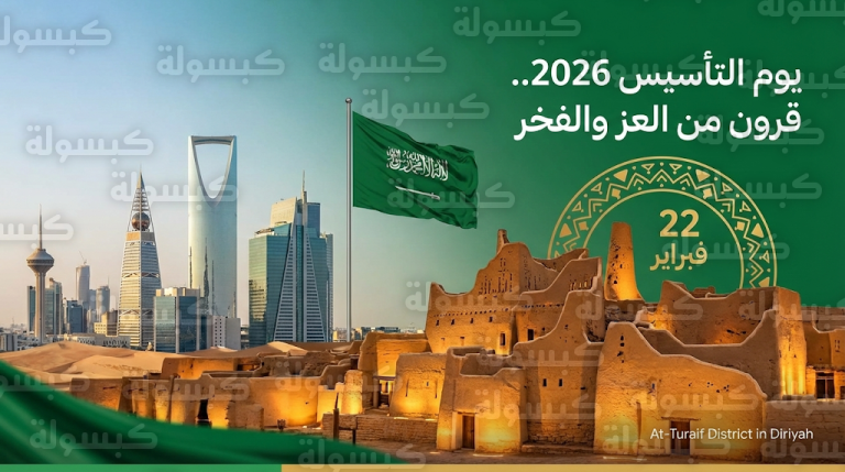 موعد يوم التأسيس السعودي الأحد 22-2-2026 وتفاصيل الإجازة الرسمية لكافة القطاعات