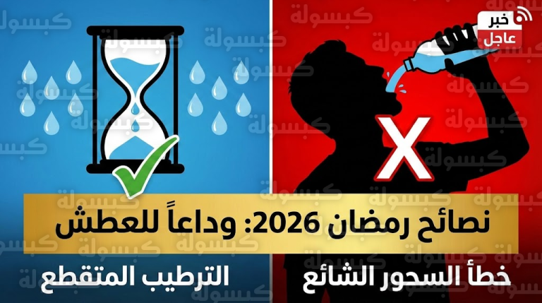 نصائح رمضان 2026.. تحذير طبي “صادم” ينسف أشهر عادات السحور وينهي معاناة العطش نهائياً