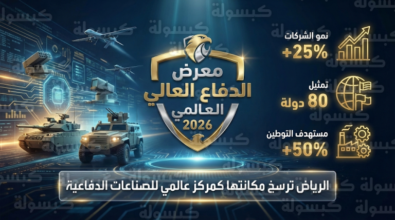 نمو قياسي بنسبة 25% في مشاركات معرض الدفاع العالمي 2026 لترسيخ مكانة الرياض كعاصمة دولية للدفاع