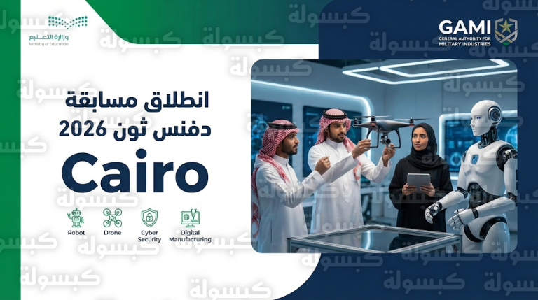 وزارة التعليم تطلق مسابقة دفنس ثون 2026 بالتعاون مع هيئة التطوير الدفاعي لتمكين الموهوبين