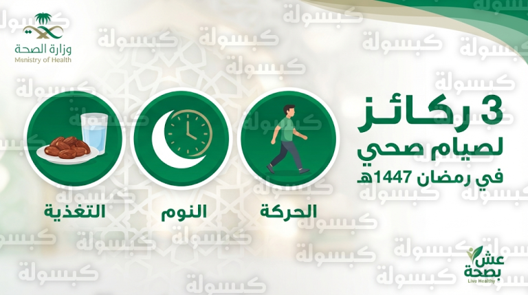 منصة عش بصحة تحدد ثلاثة محاور رئيسية لضمان صيام آمن ومريح طوال شهر رمضان 2026