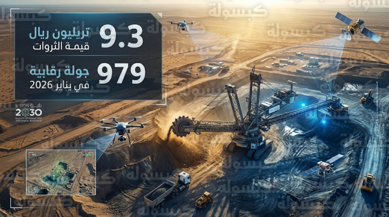 وزارة الصناعة والثروة المعدنية تنفذ 979 جولة رقابية مكثفة وتكشف عن وصول قيمة ثروات المملكة التعدينية إلى 9.3 تريليونات ريال