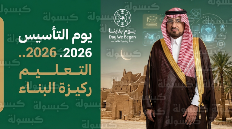 يوم التأسيس السعودي 2026 يوافق 5 رمضان.. تعرف على حقيقة إجازة 22 فبراير للطلاب والموظفين