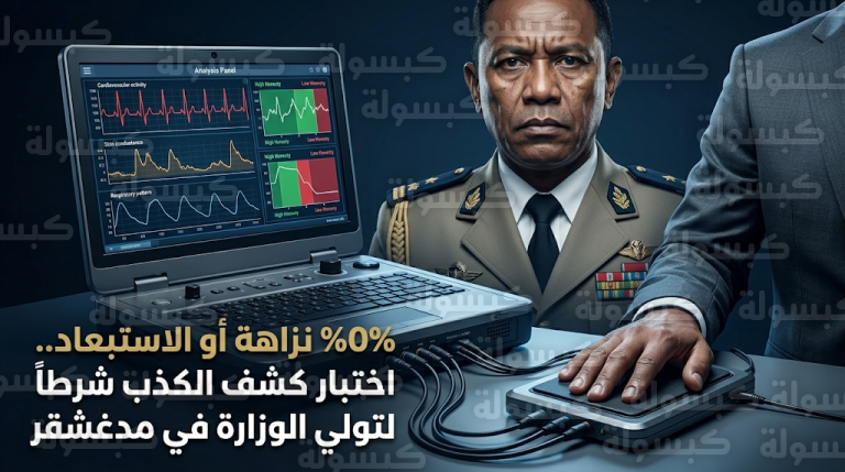 إجراءات غير مسبوقة في مدغشقر باستبعاد أي مرشح وزاري يفشل في تحقيق نسبة نزاهة 60% عبر جهاز كشف الكذب