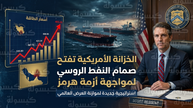 إدارة ترامب تمنح استثناءً مؤقتاً لتداول النفط الروسي لتعويض نقص الإمدادات بعد توقف الملاحة في مضيق هرمز