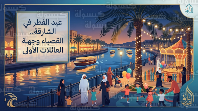إقبال جماهيري كبير على قناة القصباء بالشارقة في ثالث أيام عيد الفطر 2026