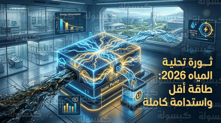 ابتكار عالمي في مارس 2026 يقدم حلاً مستداماً لندرة المياه بتقنية المضخة الأيونية الموفرة للطاقة