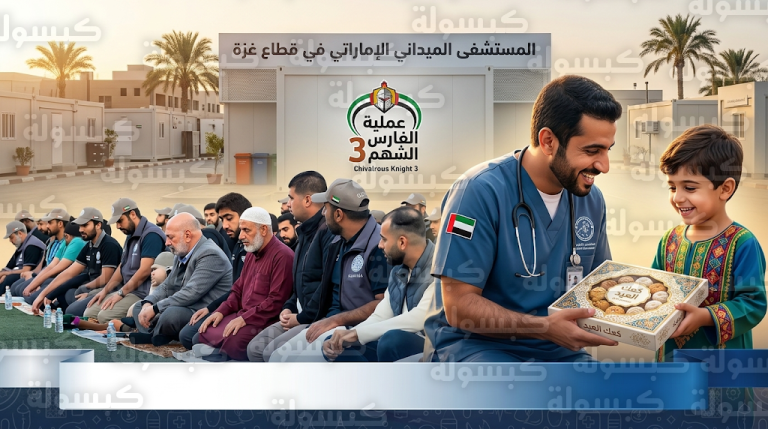 البعثة الطبية الإماراتية تشارك أهالي قطاع غزة أجواء عيد الفطر ضمن عملية الفارس الشهم 3