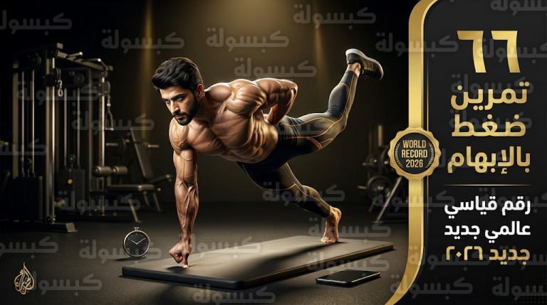 الرياضي الباكستاني محمد أرشد يسجل إنجازاً عالمياً بـ 66 تمرين ضغط بالإبهام وساق واحدة