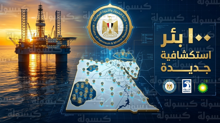 انطلاق خطة حفر 100 بئر استكشافية في مصر بالتعاون مع تحالف أدنوك وبي بي لزيادة الاحتياطيات الاستراتيجية