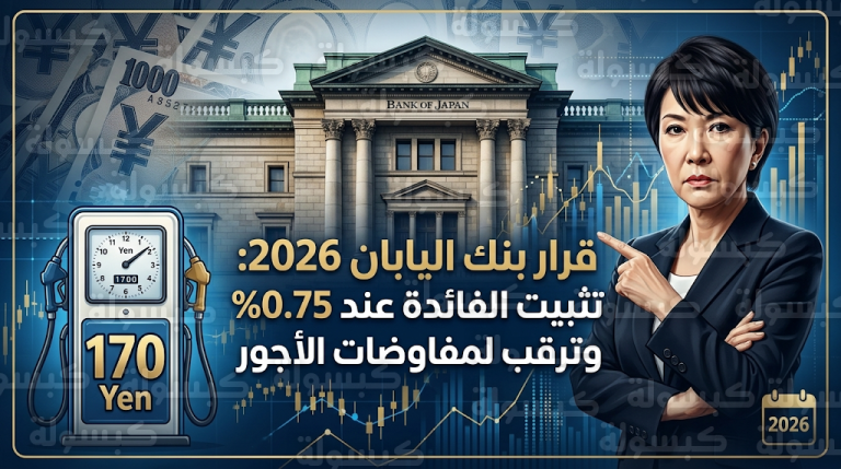 بنك اليابان يبقي الفائدة دون تغيير وترقب لنتائج مفاوضات الأجور لحسم قرار الرفع في أبريل أو يونيو 2026