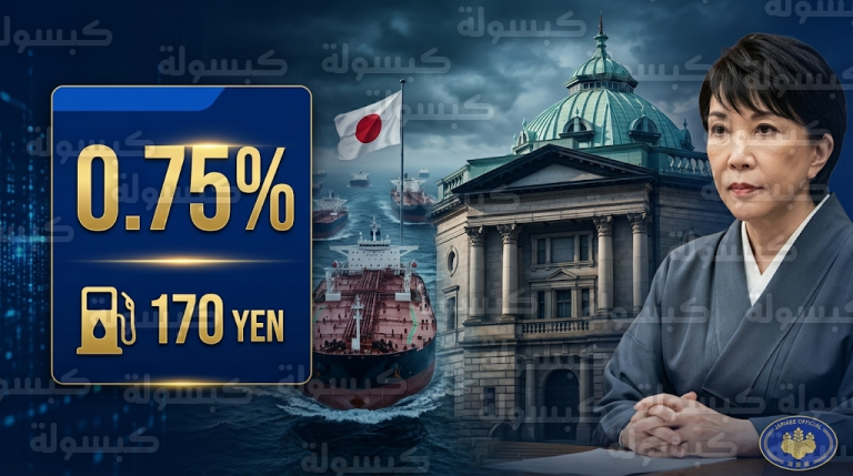 بنك اليابان يقرر تثبيت أسعار الفائدة عند 0.75% لمواجهة مخاطر التضخم المستورد وضغوط الطاقة