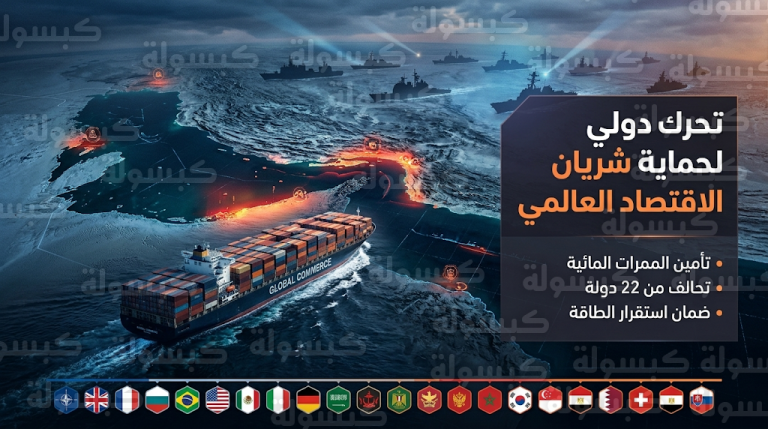 تحالف دولي يطالب إيران بالالتزام بالقرار 2817 ووقف الإغلاق الفعلي لمضيق هرمز فوراً